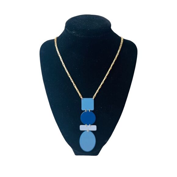 NWT ALFANI Gold-Tone Color Geometric Long Pendant Necklace, 28" + 2" extender - Picture 4 of 5